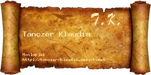 Tanczer Klaudia névjegykártya